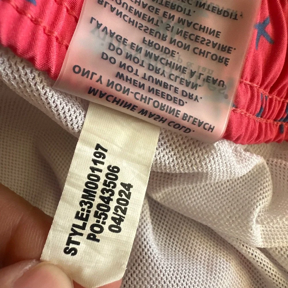 Vineyard Vines Mens Size Swim‎ Trunks Board Shorts XL Pink Starfish Print Mesh